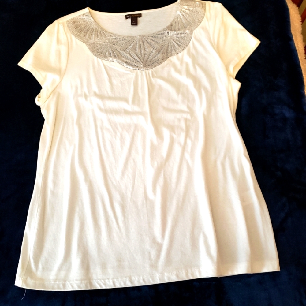 Dana Buchman Large embeleshed blouse